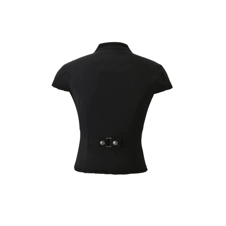 Damen Elegantes Blazer-Oberteil mit asymmetrischem Ausschnitt Drune
