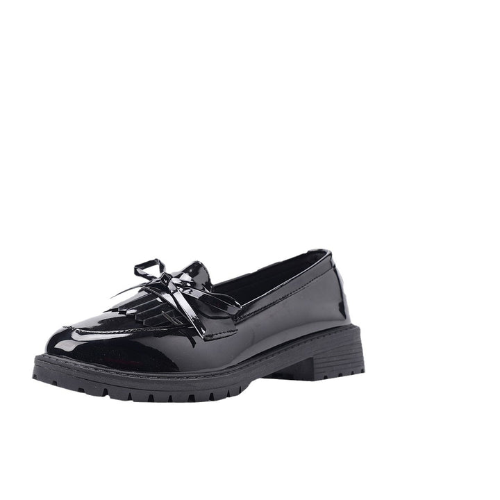 Damen Glänzende Tassel‑Loafer mit Fransen‑Quaste, robuster Profilsohle und gepolstertem Komfortfußbett Drune
