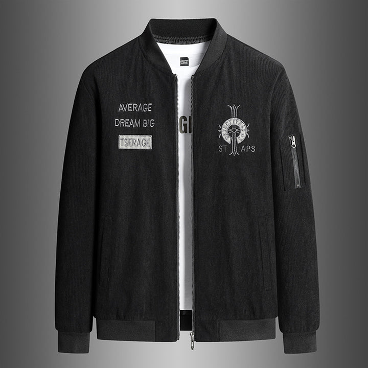 Herren Modische Bomberjacke mit Stickerei Drune