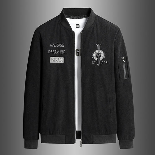 Herren Modische Bomberjacke mit Stickerei Drune