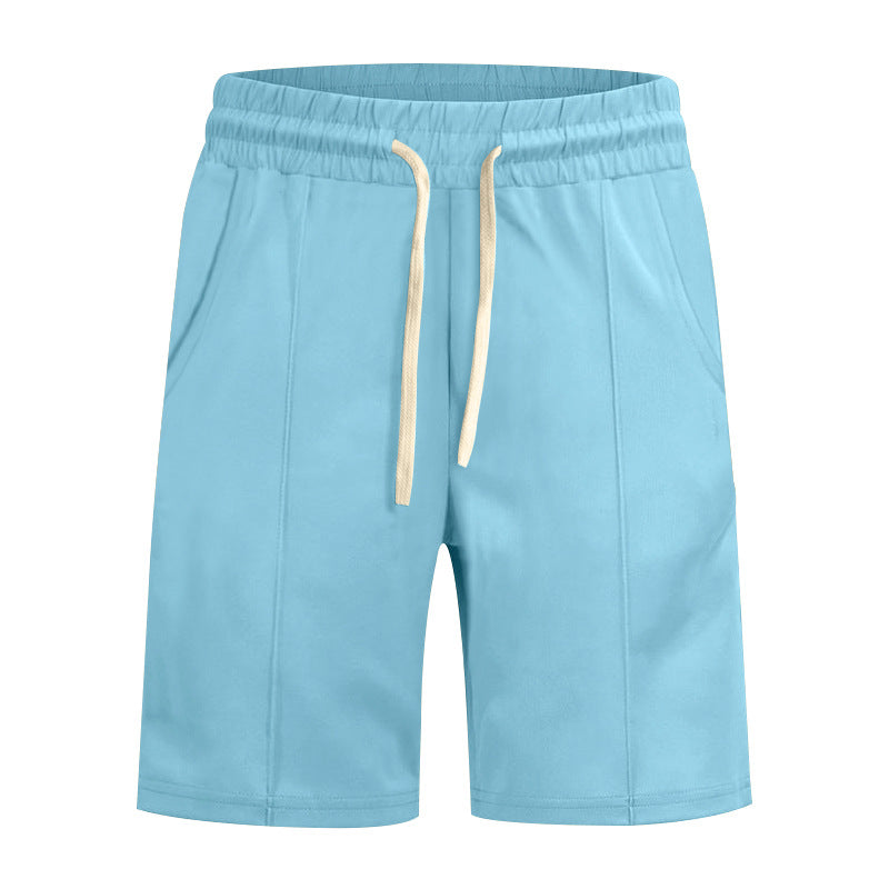 Herren nan kurze Freizeithose aus Baumwollmischung mit elastischem Bund und Kordelzug Drune