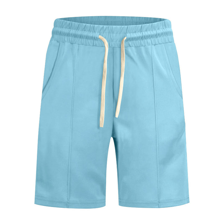 Herren nan kurze Freizeithose aus Baumwollmischung mit elastischem Bund und Kordelzug Drune
