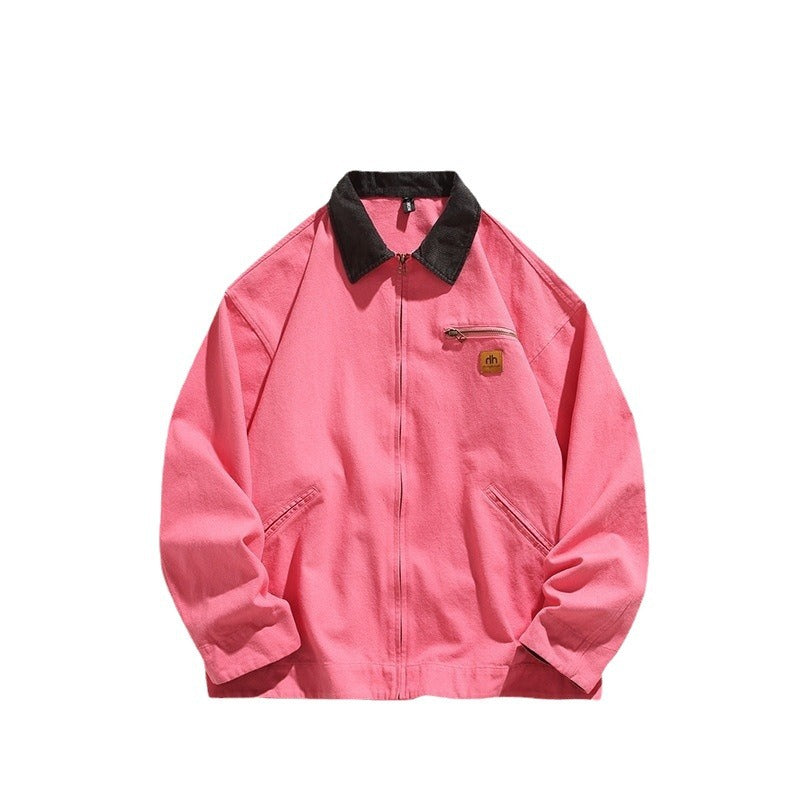 Herren robuste Freizeitjacke mit hohem Kragen und praktischen Taschen Drune
