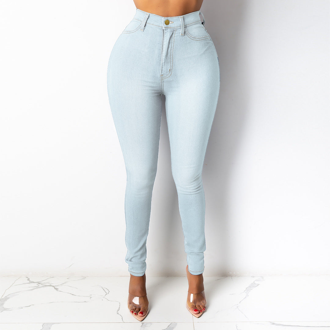 Damen High-Waist Skinny Jeans mit figurformendem Design Drune