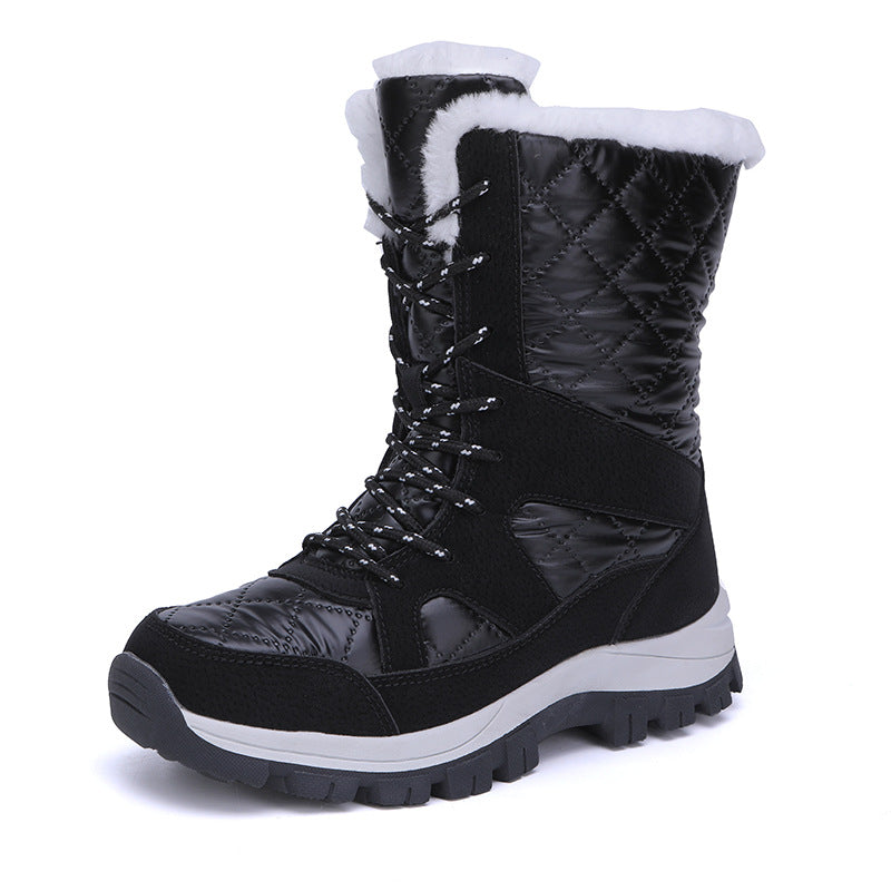 Damen Thermisch isolierte Winterstiefel mit rutschfester Profilsohle und kuscheligem Innenfutter Drune