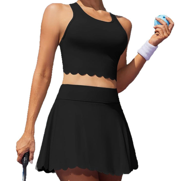 Damen Sportliches Tennis-Set mit modischem Saum Drune