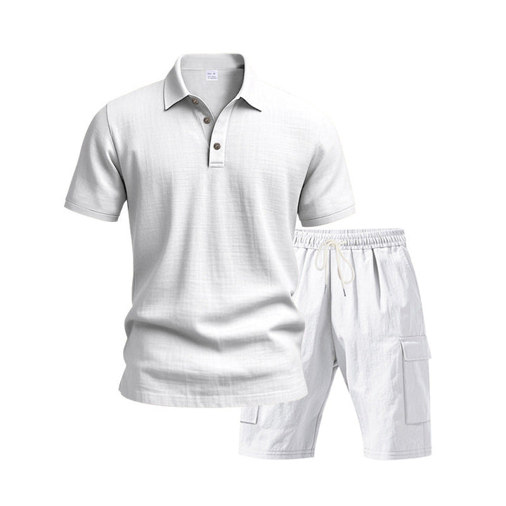 Herren Freizeit-Set mit atmungsaktivem Polo-Shirt und komfortablen Shorts Drune