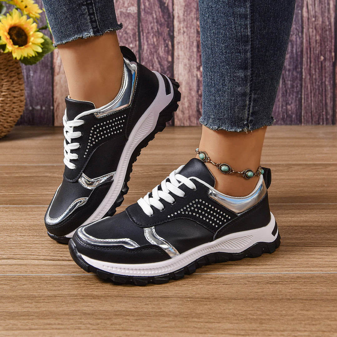 Damen Atmungsaktive Sneaker mit Glitzer-Detail und rutschfester Sohle Drune