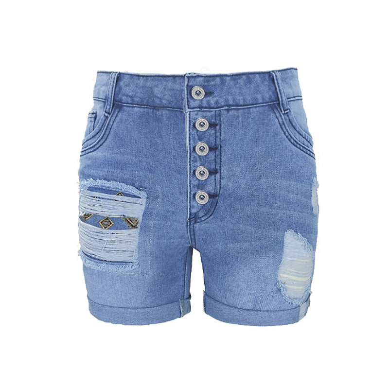 Damen modische destroyed Jeansshorts Drune