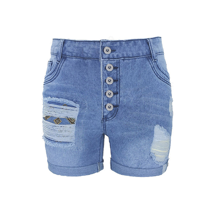 Damen modische destroyed Jeansshorts Drune