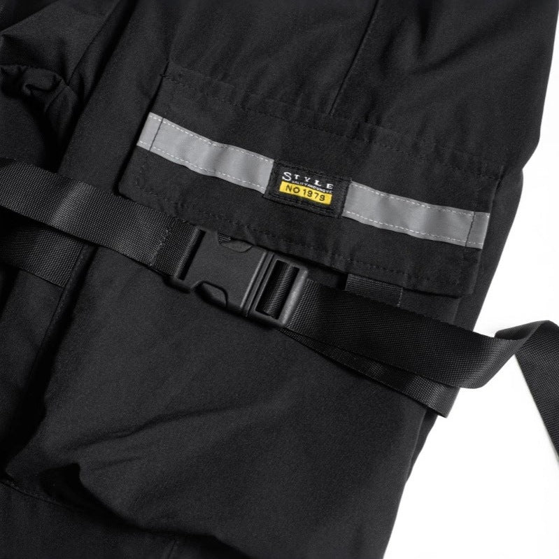 Herren Tech‑Cargo‑Jogger mit taktischen Klappentaschen, verstellbaren Nylonriemen und elastischem Knöchelsaum Drune