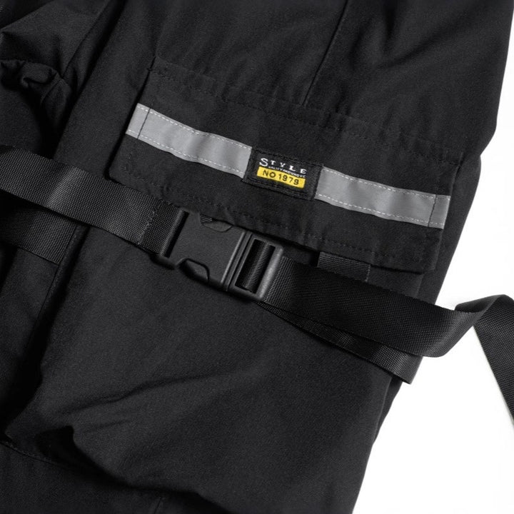Herren Tech‑Cargo‑Jogger mit taktischen Klappentaschen, verstellbaren Nylonriemen und elastischem Knöchelsaum Drune