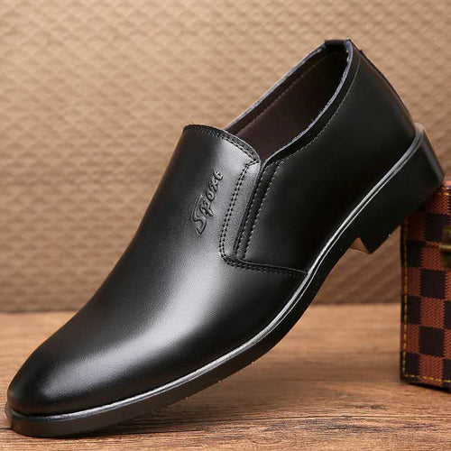 Herren Eleganter Lederslipper mit elastischem Einstieg und profilierter Gummisohle Drune