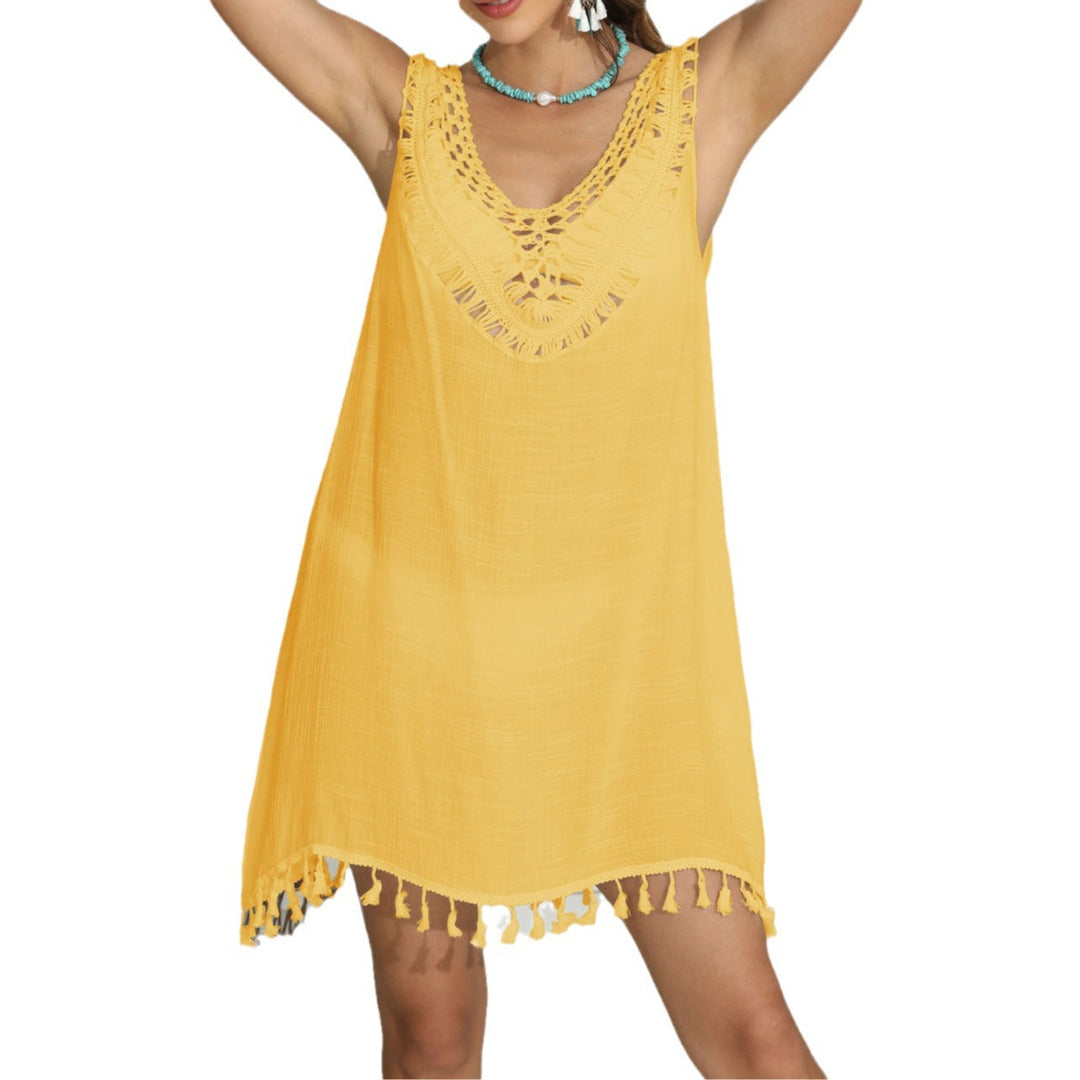 Damen luftiges Strandkleid mit fransigen Details Drune 1779788129