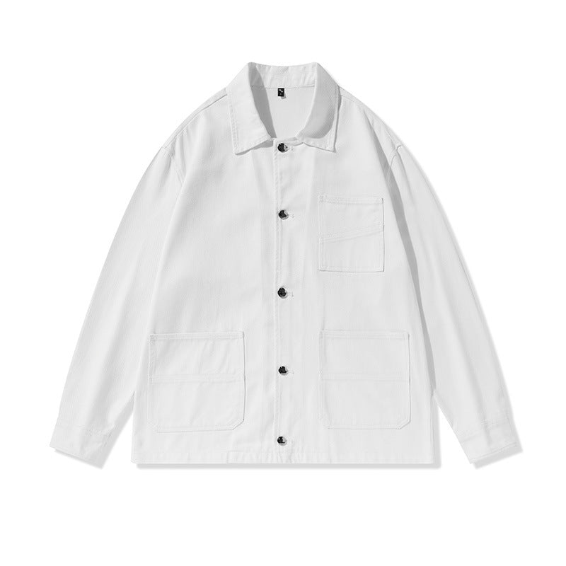 Unisex Oversize-Arbeitsjacke im Overshirt‑Stil aus Canvas mit aufgesetzten Taschen Drune