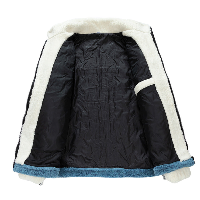 Herren Gemütliche Fleecejacke mit Kapuze Drune