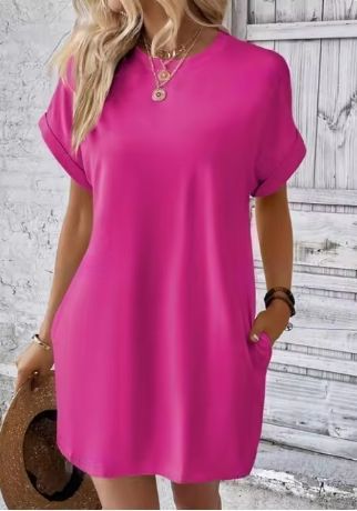 Damen Freizeitkleid mit praktischen Taschen und lässigem Schnitt Drune