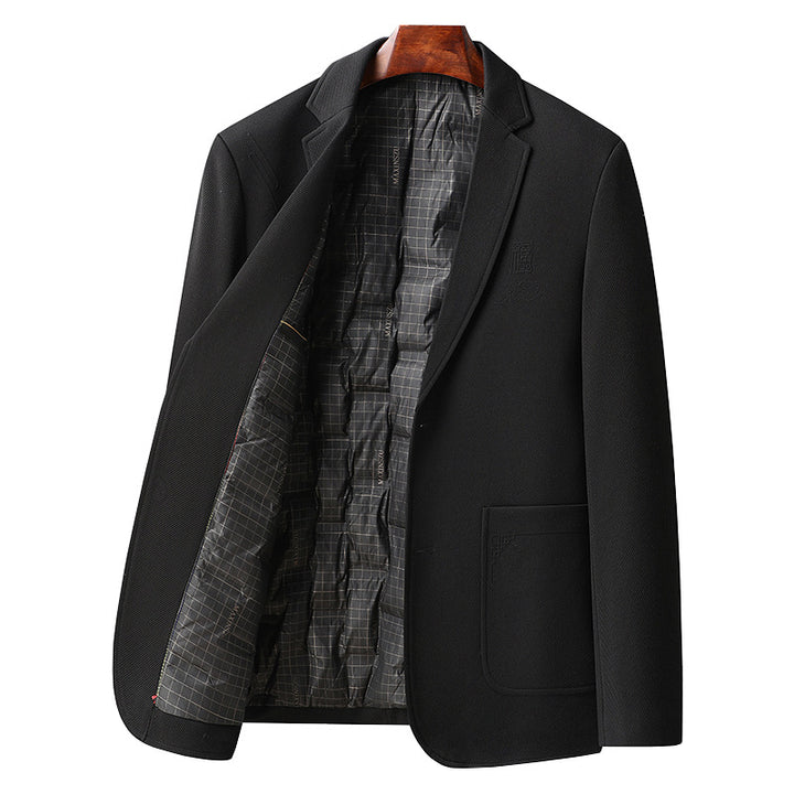 Herren Halbgefüttertes Sakko mit gestickter Grafik und aufgesetzten Taschen Drune