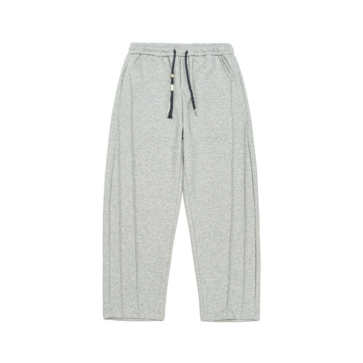 Damen Weite High‑Waist Jogginghose mit Ziernähten und Kordelzug Drune