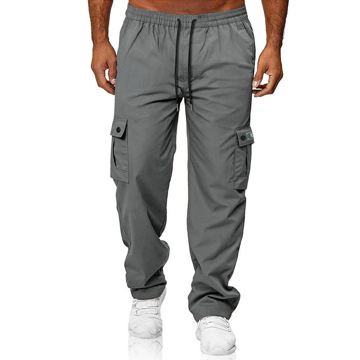 Herren Cargohose mit elastischem Bund, Kordelzug und Multifunktions-Taschen Drune