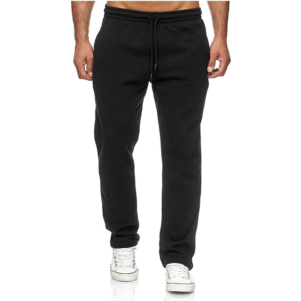 Herren nan gerade geschnittene Jogginghose mit innen angerautem Fleece, hohem Komfortbund und Kordelzug Drune