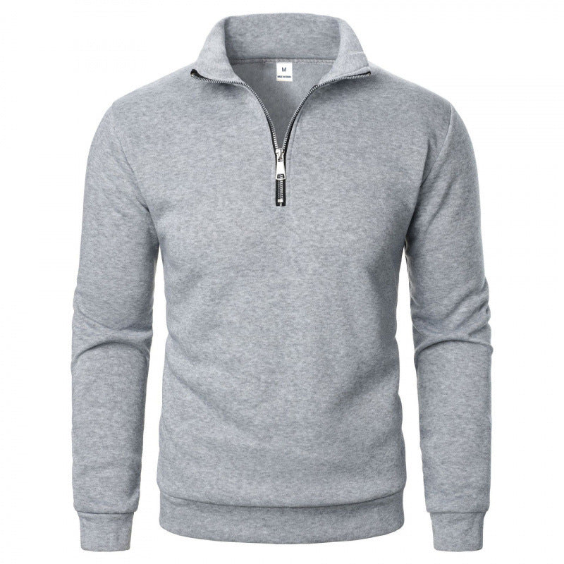 Herren Sportlicher Sweatpullover mit Stehkragen Drune