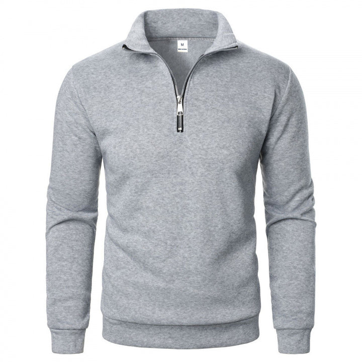 Herren Sportlicher Sweatpullover mit Stehkragen Drune
