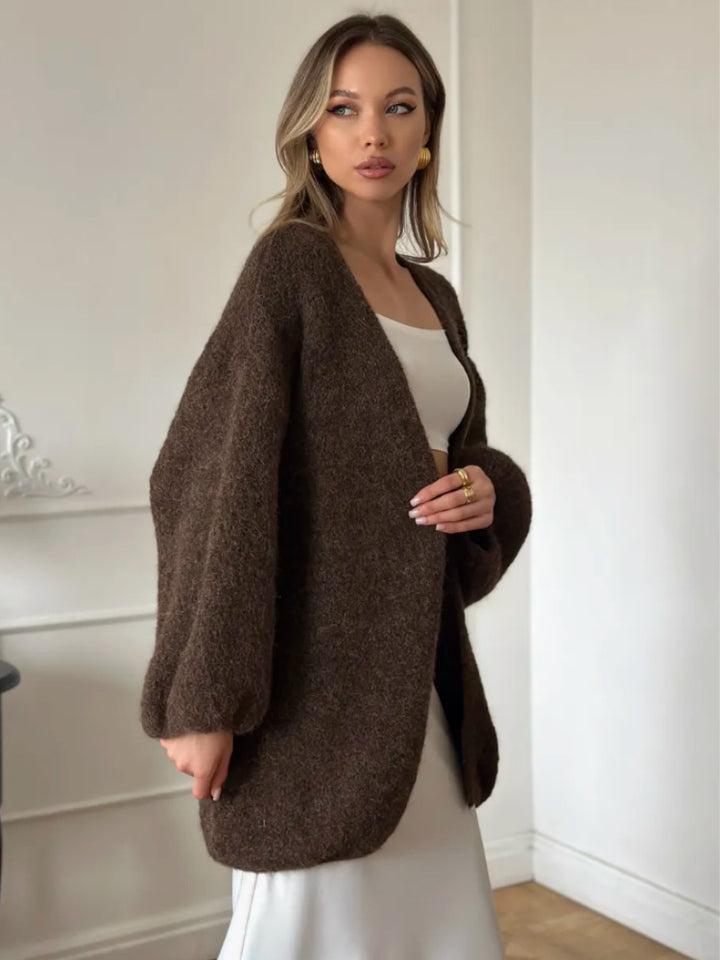 Damen Flauschiger Oversized Cardigan Drune