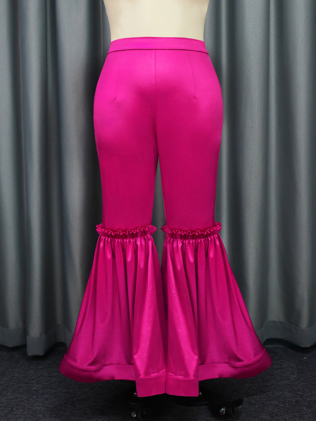 Damen elegante Palazzo-Hose mit Rüschendetails Drune