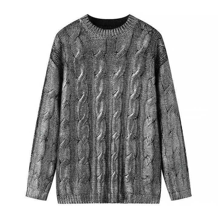 Damen Grobgestrickter Zopfstrick-Pullover mit Rundhals und Oversize-Schnitt Drune