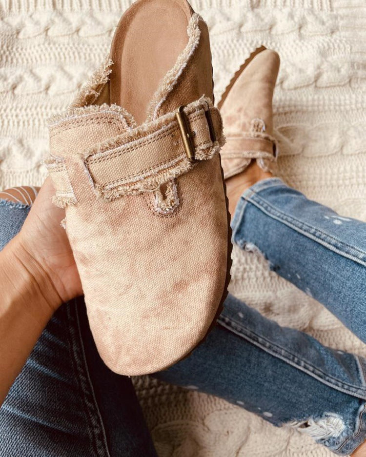 Damen Clogs mit lässigem Camouflage-Design und weichem Fußbett Drune