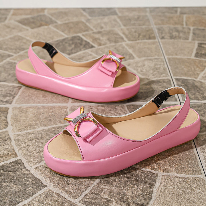 Damen Sling-Sandalen mit dekorativem Schleifen-Detail und ergonomischem Fußbett Drune