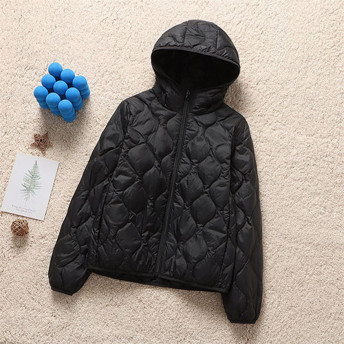 Damen Gesteppte Kapuzenjacke mit organischer Tropfensteppung und komprimierbarer Thermofüllung Drune