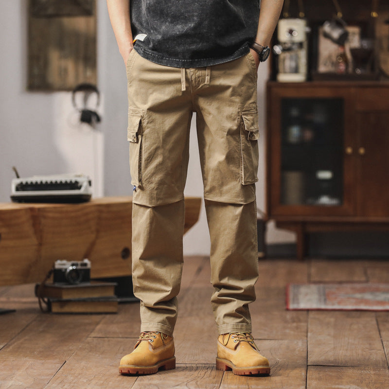 Herren Cargohose im Workwear‑Look mit verstärkten Kniepaneelen und Kordelbund Drune