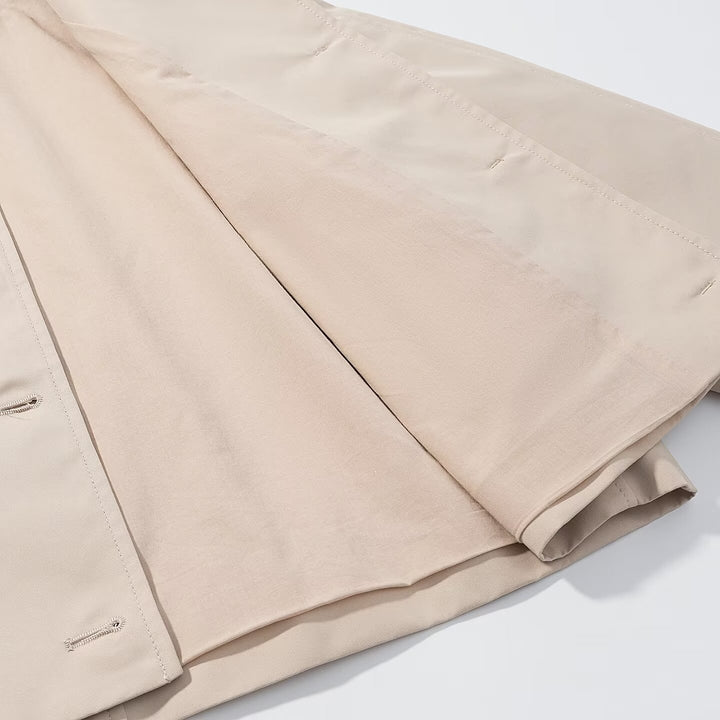 Damen Kurzjacke im Trenchstil mit kastiger Boxy‑Silhouette und Raglanärmeln Drune