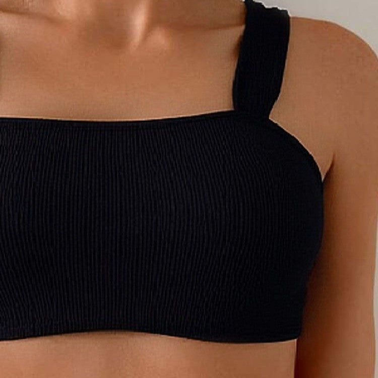 Damen Crop-Bikini-Set mit breiten Trägern Drune