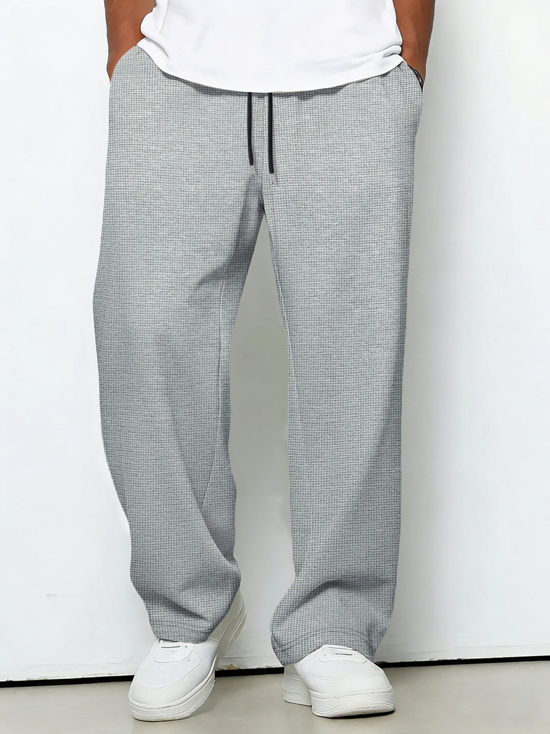 Herren lockere Jogginghose mit Kordelzug und seitlichen Eingrifftaschen Drune