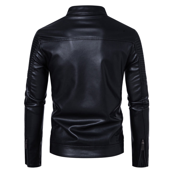 Herren Modische und derbe Lederjacke Drune