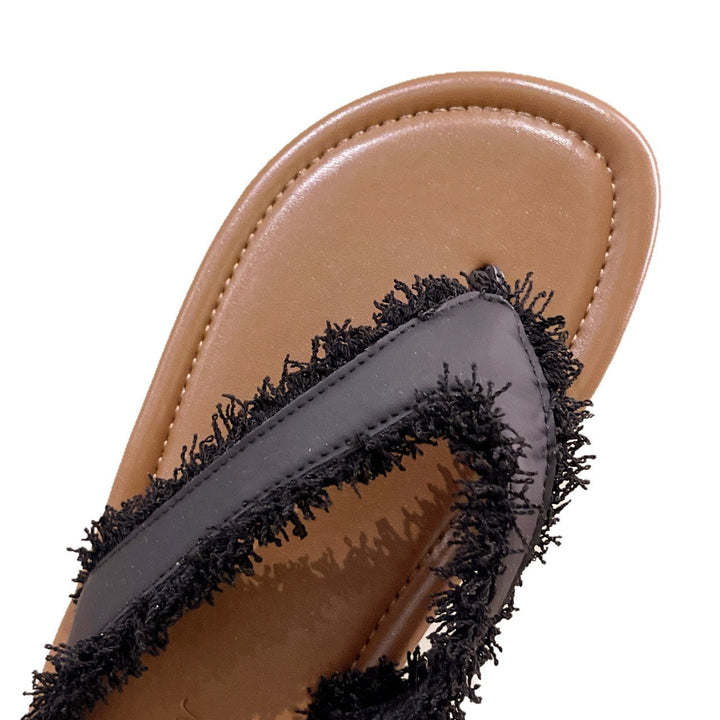 Damen Flip-Flops mit modischem Fransen-Design und komfortabler Sohle Drune