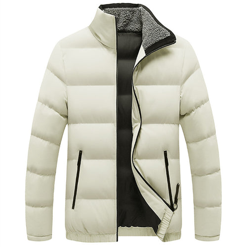 Herren Wattierte Steppjacke mit Sherpa-Innenkragen, winddichter Membran und Reißverschlusstaschen Drune