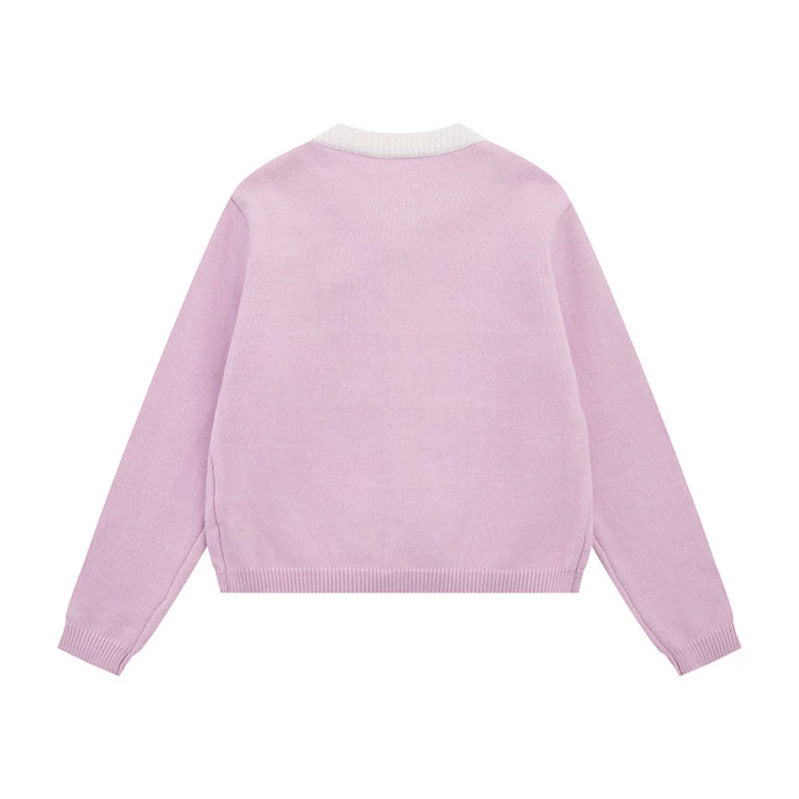 Damen Feinstrick-Cardigan mit Rundhals, verdeckter Knopfleiste und Zierbrosche Drune