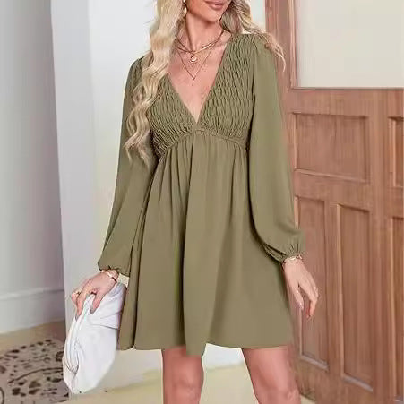 Damen fließendes Freizeitkleid Drune