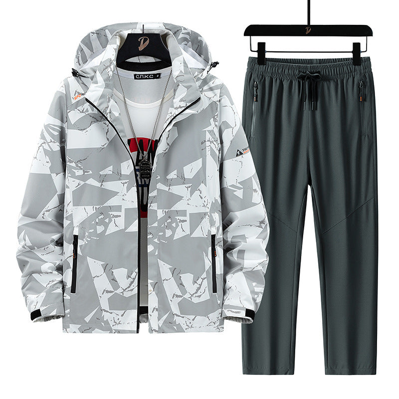 Herren Sportliches Trainingsanzug Drune