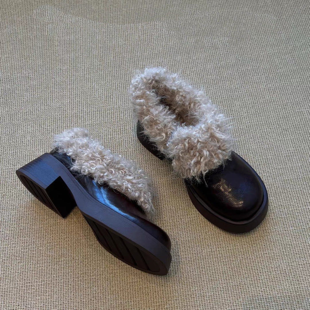 Damen Schicke und praktische Stiefeletten mit Kunstpelz Drune