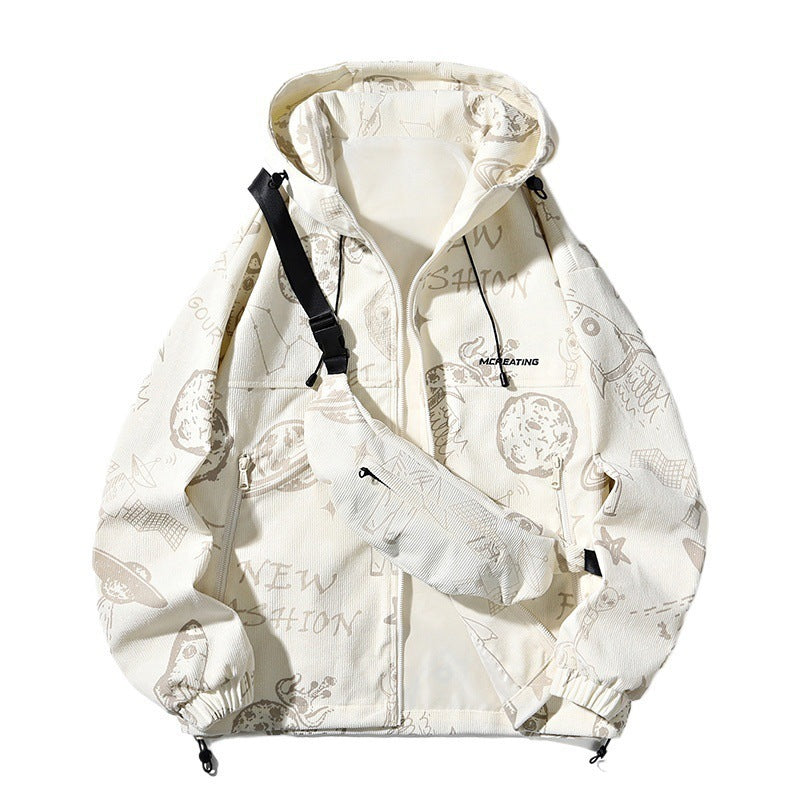 Herren Sportliche Übergangsjacke mit grafischem Muster Drune