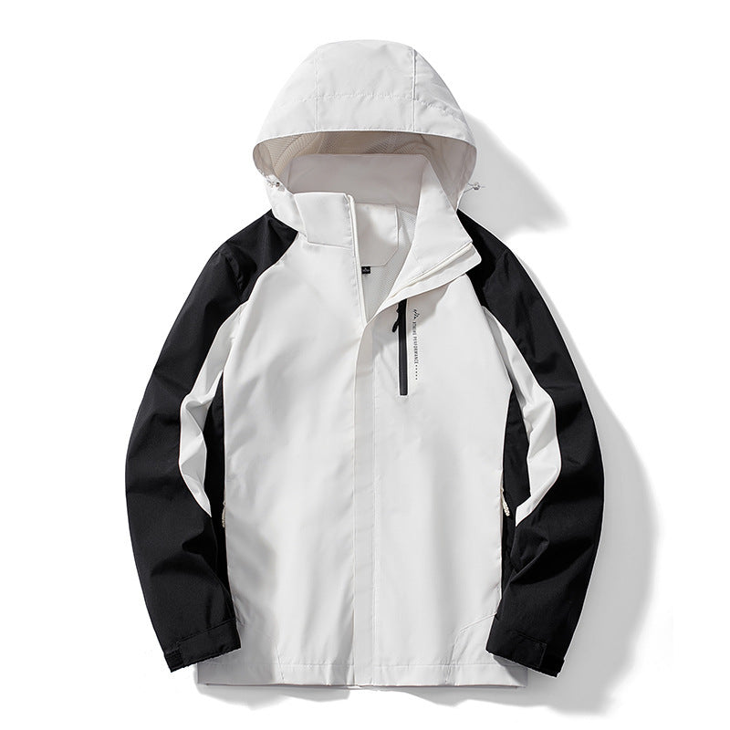 Damen Leichte zweifarbige Softshelljacke mit Kapuze, atmungsaktivem Meshfutter und Brustreißverschluss Drune