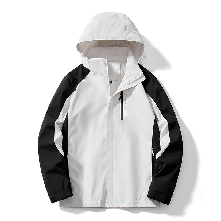 Damen Leichte zweifarbige Softshelljacke mit Kapuze, atmungsaktivem Meshfutter und Brustreißverschluss Drune