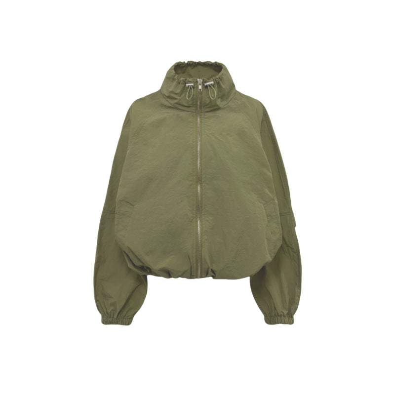 Damen leichte Windjacke mit voluminösen Ärmeln Drune