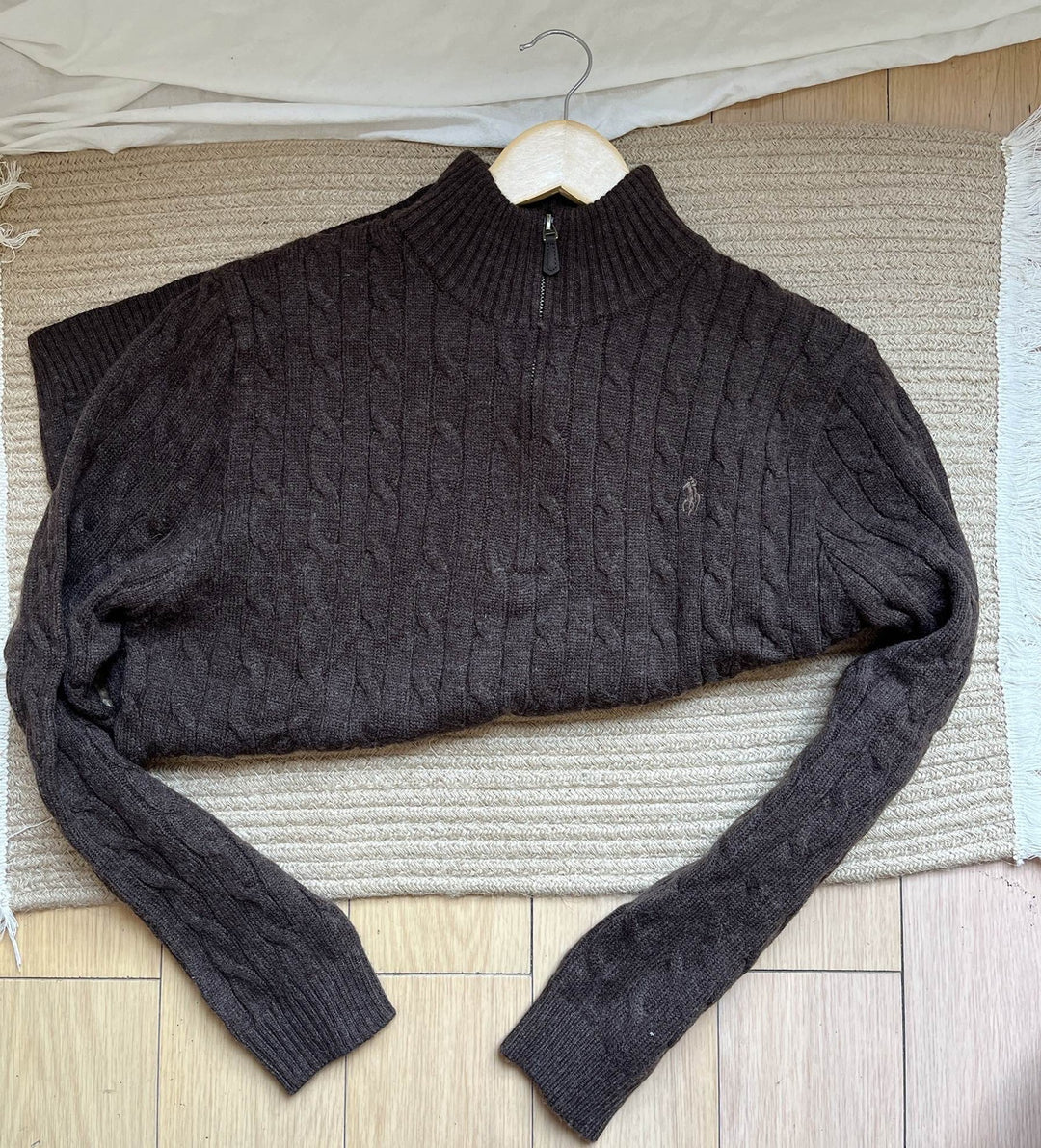 Damen Strickpullover mit hohem Kragen Drune