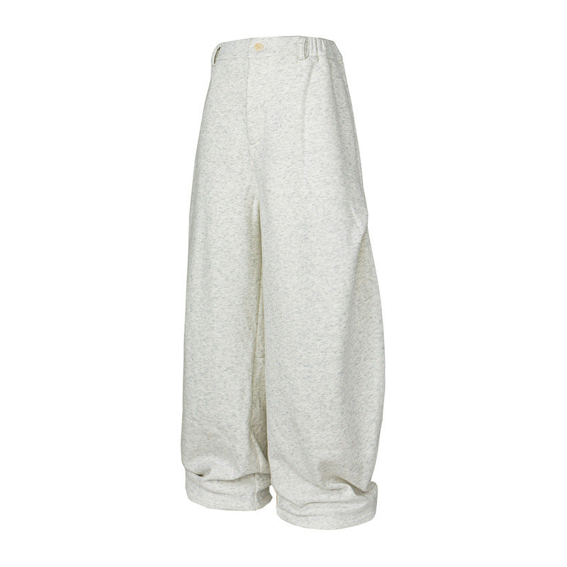 Damen Weite High-Waist Jogginghose aus French-Terry mit umgeschlagenem Saum Drune